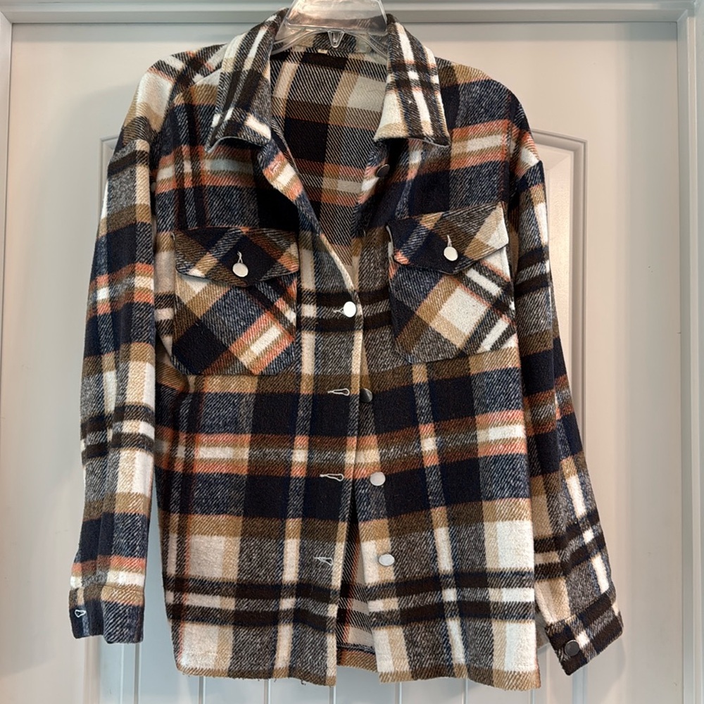 Amazon flannel button-down jacket